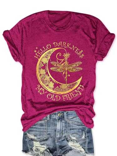 Women Mystical Moon and Sun Flower Shirt Vintage Wildflower T Shirts Boho Graphic Tees Short Sleeve Celestial Moon Tops
