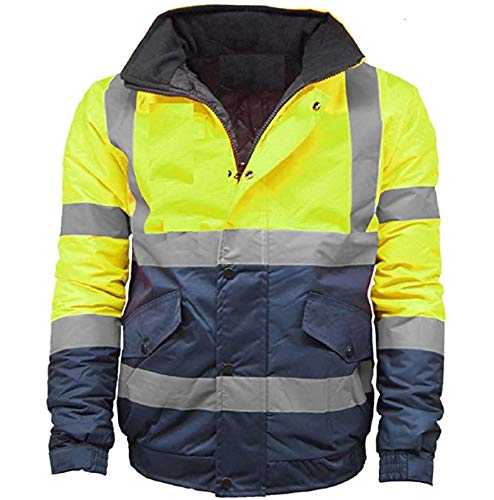 High Visibility Jackets | Winter Jackets for Men | Bomber Jacket | Hi vis Jacket | Concealed Hood | Polyester | Premium quality | Mulit-Pockets