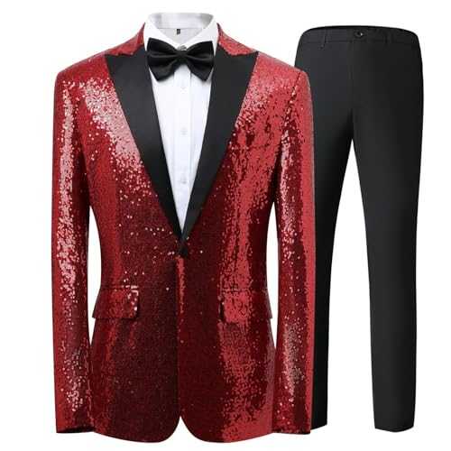 Three Piece Suits for Men Suit Tuxedo Party Dance Wedding Sequined Tuxedo One Button Jacket Set Sleep Suits for Men