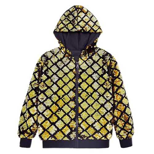Men's Sequins Bomber Jacket UK Sequins Bomber Jacket Hooded Night Club Jackets Nightclub Styles Christmas Party Vest Jacket Tops 70s Disco Fancy Dress