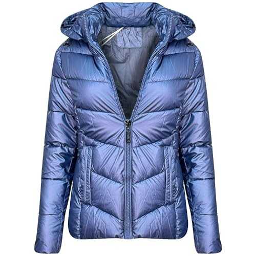 Storm Island® Women Winter Jackets Long Quilted Coat Lightweight Zipper Jacket with Detachable Hood Packable Water Resistant Long Coat For Ladies Outdoor Snowing Hiking Jackets For Women UK Size S-3XL