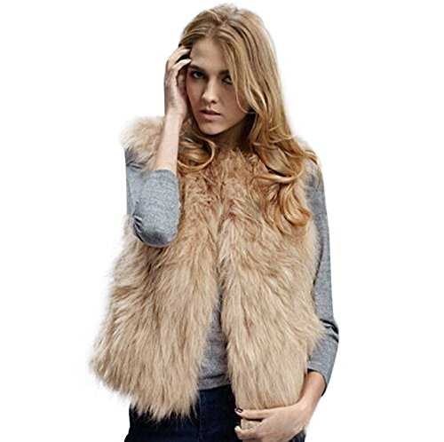 Winter Coats for Women UK Clearance Warm Faux Fur Vest Girls Sleeveless V-Neck Jacket Ladies Shrug Gilet Fashion Faux Fur Waistcoat Fuzzy Outerwear Solid Color Cardigan Casual Soft Parka Coat