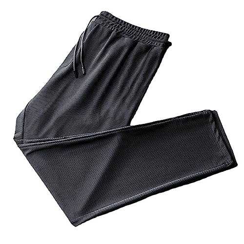 Cocila Ports Pants Men's Pants Loose Conditioning Nine Point Air Summer Thin Hollow Men Suits & Sets Outdoor Foam Elasticated Work Trouser Elasticated Waist Formal Trousers