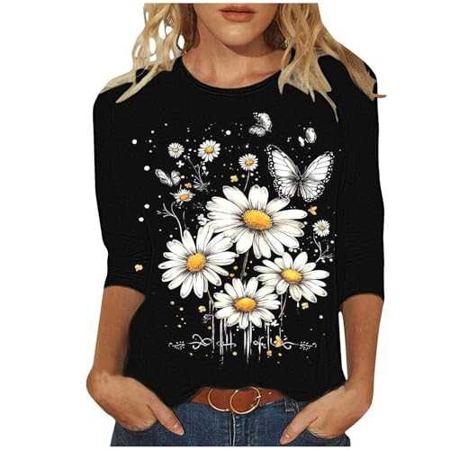 AMhomely Boho Summer Casual Tunic Tops for Women UK Ladies Short Sleeve Crewneck Loose Shirts Pullover Soft Vintage Long Tops Elegant Work Office Wear Holiday Dailywear Party Going Out Tops