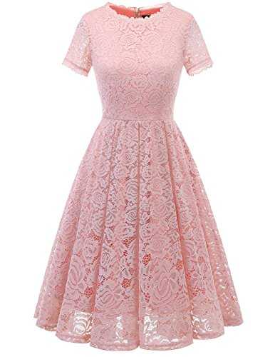 DRESSTELLS Womens Lace Cocktail Dress Back to School Dresses Formal Bridesmaid Wedding Guest Homecoming Dress 2023