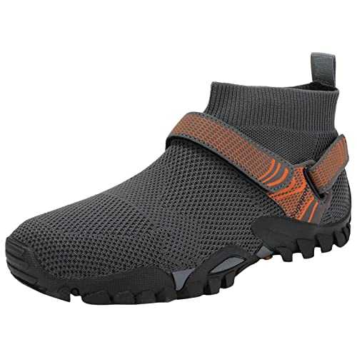 Water Shoes for Men Men Sports Shoes Summer New Pattern Simple Solid Color Fashion Mesh Breathable Comfortable Thick Sole Mountaineering Shoes Tracing Creek Shoes Casual Sneaker Shoes for Men