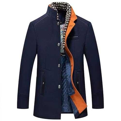 tylxayoxa Winter Coat Men's Wool Coat Winter Wool Coat Short Coat Regular Fit Men's Coat Business Leisure