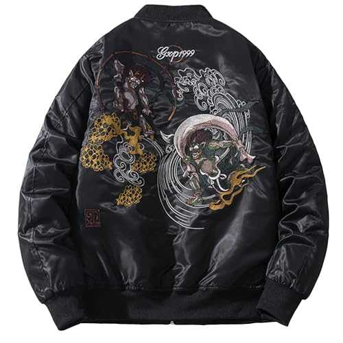 XYXIONGMAO Cyberpunk Streetwear Bomber Jackets Windbreaker Techwear ghost embroidery pattern Clothes Flight Jacket for Men