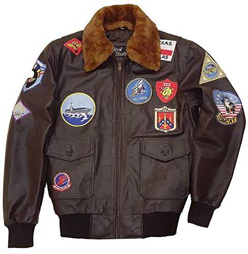 Men's Brown Flight Maverick With Removable Fur Collar WW2 Bomber Faux Leather Jacket