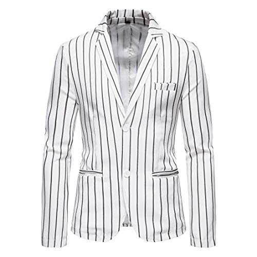 JPDD Mens Blazer Jacket Cotton Striped Formal Blazer Jacket Blazers Single Breasted Slim Fit Suit Jacket Business Tuxedo Jacket Blazer Mens Casual Suit Jackets Coat Casual Jacket Tops