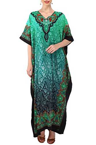 Miss Lavish London Elegant Kaftan Dresse's for Women - Versatile Beach Coverups Plus Size African Dubai & Moroccan Kaftans - Ideal for Loungewear & Swimwear Modern Caftans Long Dresses