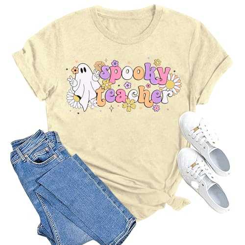 MAIHUN Women Teacher Life Shirt Teacher Gift Short Sleeve Shirts It s a Beautiful Day for Learning T-Shirt Yellow
