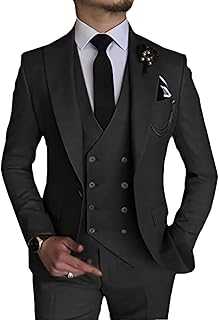 Men's 3 Piece Suit Slim Fit Suits One Button Blazer Vest Pants Formal Business Wedding Prom Suits