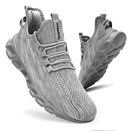 CAIQDM Mens Trainers Running Shoes Leisure Sneakers Mesh Walking Gym Tennis Shoes Lightweight Breathable Sports Outdoor Fitness Jogging