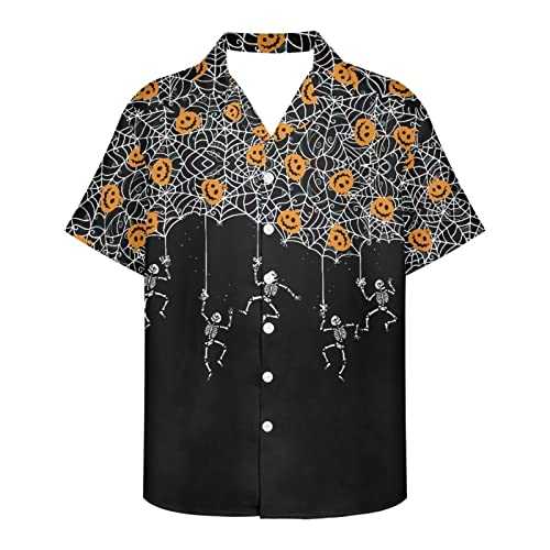 PinUp Angel Hawaiian Shirts for Men Short Sleeve Striped Shirt Button Down Beach Shirts Funky Color Block Shirt for Travel