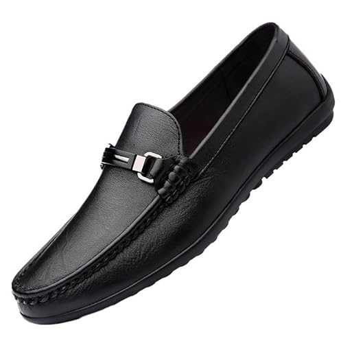 Leather Loafers Men Shoes Formal Businessman Moccasins Luxury Designer Slip On Flats Dress Shoes Oxford Party Wedding