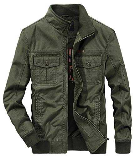 Men's Cotton Jackets Classic Retro Bomber Military Jacket Air Force Coat Spring Autumn Jacket Outdoor Track Jacket