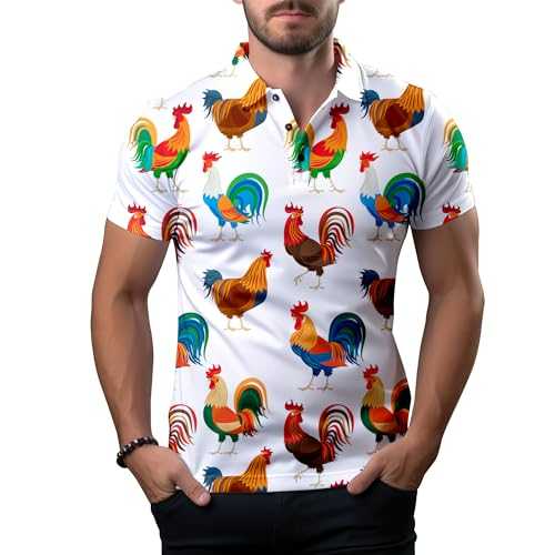 Pineapple Glasses Funny Golf Shirts for Men,Mens Hawaiian Shirts Short Sleeve Novelty Crazy Golf Shirts