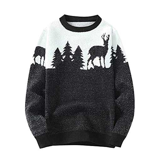 Men's Knitted Pullover Casual Warm Christmas Sweater Coat Men Wool