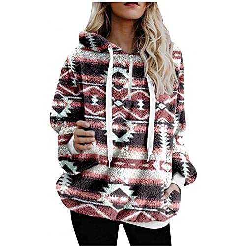 Women Casual Tunic Tops Shirts Blouse Sale Fleece Sweatshirts with Pockets Sweatshirts Athletic Hoodies Pullover Outwear Ladies Dressy Costomes for Christmas Halloween Thanksgiving