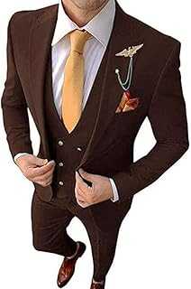 Men's Suit 3 Pieces Slim Fit Suit Jacket Pant Coat Business Blazer