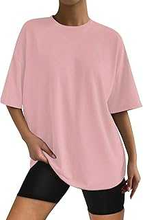 Women's Loose T-Shirt Crew Neck Short Sleeve Top Summer Casual Shirt T-Shirt Green Glitter Top