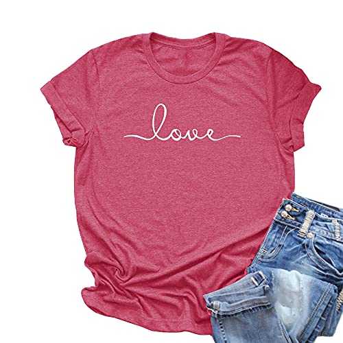 NIUBIA Women's T-Shirt Printed Casual Short Sleeve Tops Summer Casual Loose Fitted Top