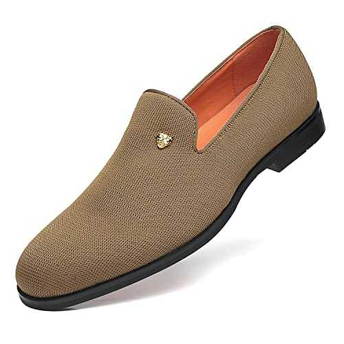 FOEVTRUE Men's Loafers Driving Fashion Luxury Business Wally Woven Shoes