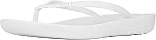 Women's Iqushion Ergonomic Flip-Flops Toe Thong Sandals, Urban White, 4 UK