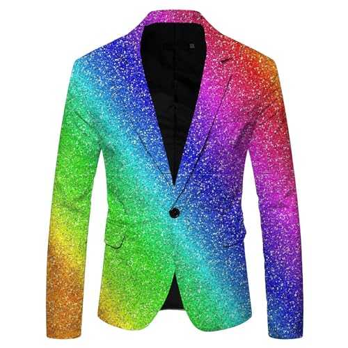 2024 New - Men's 3D Sequin Suit Printed Pocket Lapel Button Up Suit Suit Style One Scary Body Suit Men