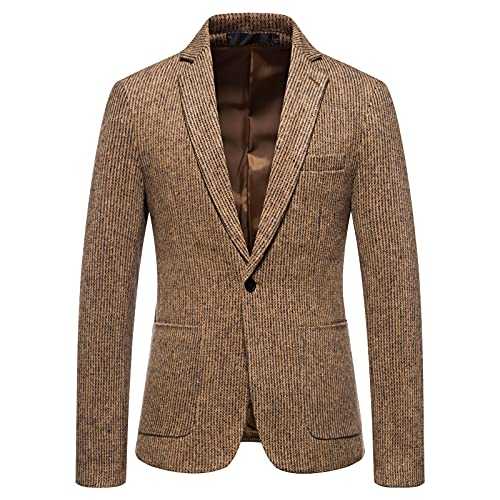 Men's Suits Slim Fit Banquet Lapel Suit Stripe Single Braested Business Blazers Pattern Lightweight Suit Classic Casual Solid Jackets Suits for Men