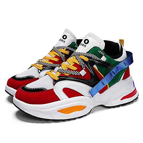 Mens Retro Color Blocked Fashion Sport Running Shoes Walking Casual Sports Sneakers