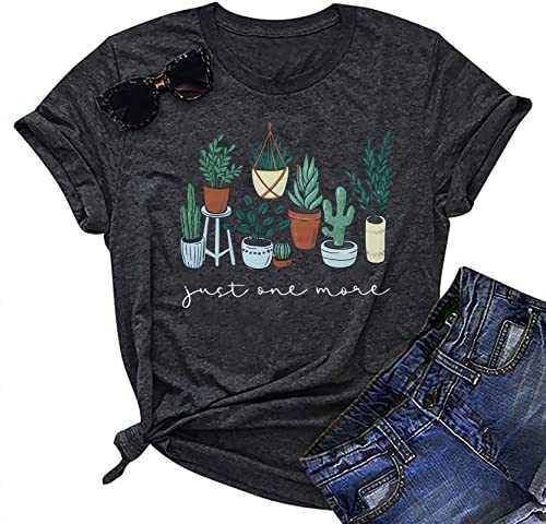 Just One More Plant Shirt - Women's Gardening Tee - Plant Lover Gift - Mom Tops
