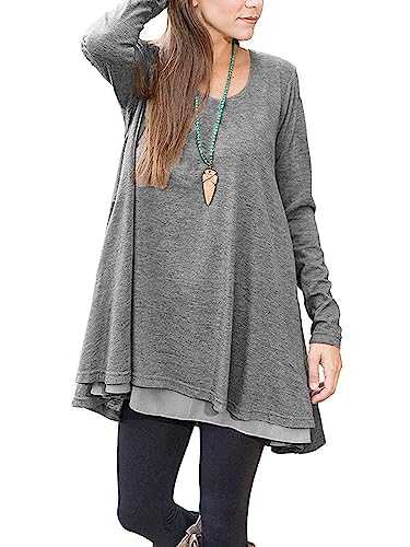 Women Short Sleeve Side Slit Casual Curve Hem T Shirt O Neck Long Tee Tunic Tops