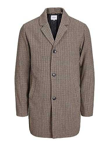 JACK & JONES Plus Men's (12245797) JJZAC Wool Coat in Twill Colour 1XL to 6XL