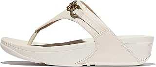 Women's Lulu Square-Chain Leather Toe-Post Sandals