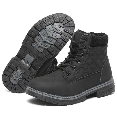 Women's Warm Snow Boots - Fur Lined, Waterproof, Anti-Slip Ankle Boots for Winter