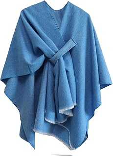 Miaikvs Women's Poncho Reversible Oversized Shawls Elegant Knitted Cape Blanket Front Wrap Cardigan Scarf Coat for Spring Autumn