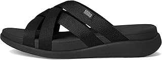 Women's F-Mode Go Webbing Flatform Strappy Slides Wedge Sandal