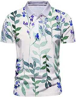 BASHAMAN Men Poloshirt Lightweight Fashion Casual T-Shirt Temperament Retro Personality Trend Streetwear Unique Pattern 3D Digital Printing Short Sleeve