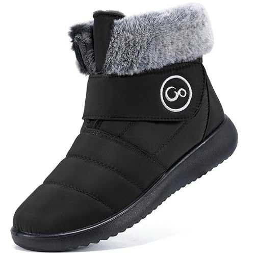 Women Snow Boots Winter Shoes with Fur Lined Warm Slip On Boots for Women Waterproof Booties Comfortable Outdoor Anti Slip Shoes