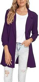MINTLIMIT Women Long Lapel Blazer Tailored Long Sleeve Oversized One Button Coat Jacket Formal Suit