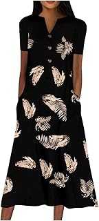 Petite Wedding Guest V Neck Summer Dresses for Women UK Fashion Short Sleeve Partywear Maxi Dresses Casual Hawaii Beach Bodycon Dresses Elegant Plus Size Evening Dress