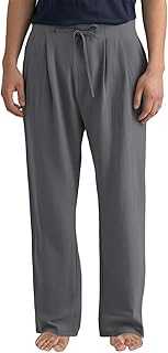 Mens Linen Trousers Cotton Drawstring Pants Elastic Waist Lightweight Wide Leg Pants Loose Fit Casual Jogger Yoga Beach Pant Baggy Breathable Suit Trousers