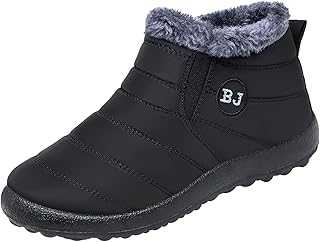 Snow Boots Womens UK,Classic Faux Fur Lined Winter Boots Cold Weather Boot Shoes Winter Sneaker Comfy Thermal Boots 2024-Women Warm Lining Ankle Boots