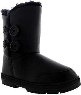 Holly Womens Twin Button Waterproof Winter Snow Boots