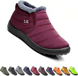 Boojoy Winter Boots, Winter Boots For Women, Infinitely Snow Boots, Waterproof Slip On Outdoor Fur Lined Snow Shoes