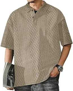 BERCIELY Men's Knitwear Youth Classic Retro Knitted Tops Thin Soft Breathable Short Sleeves Regular Fit Casual Fashion T-Shirt
