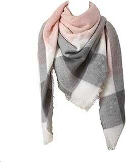 Winter Warm Scarfs Women Shawl Scarf Ladies Plaid Blanket Tartan Scarf Color Block Style with Tassel 140 * 140cm