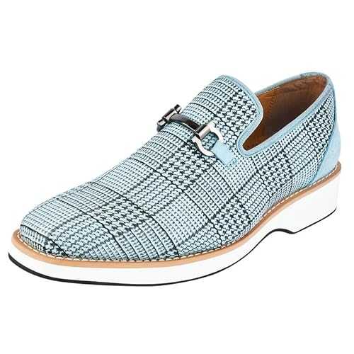 Mens Prom Shoes - Mens Tuxedo Canvas Textile and Suede Leather Noble Loafers and Slip On Wedding Party Shoes